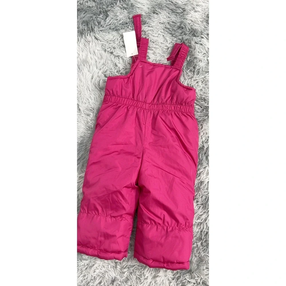 London Fog Baby Girls Pink Winter Snow Bib Overalls Ski Pants Size 12M